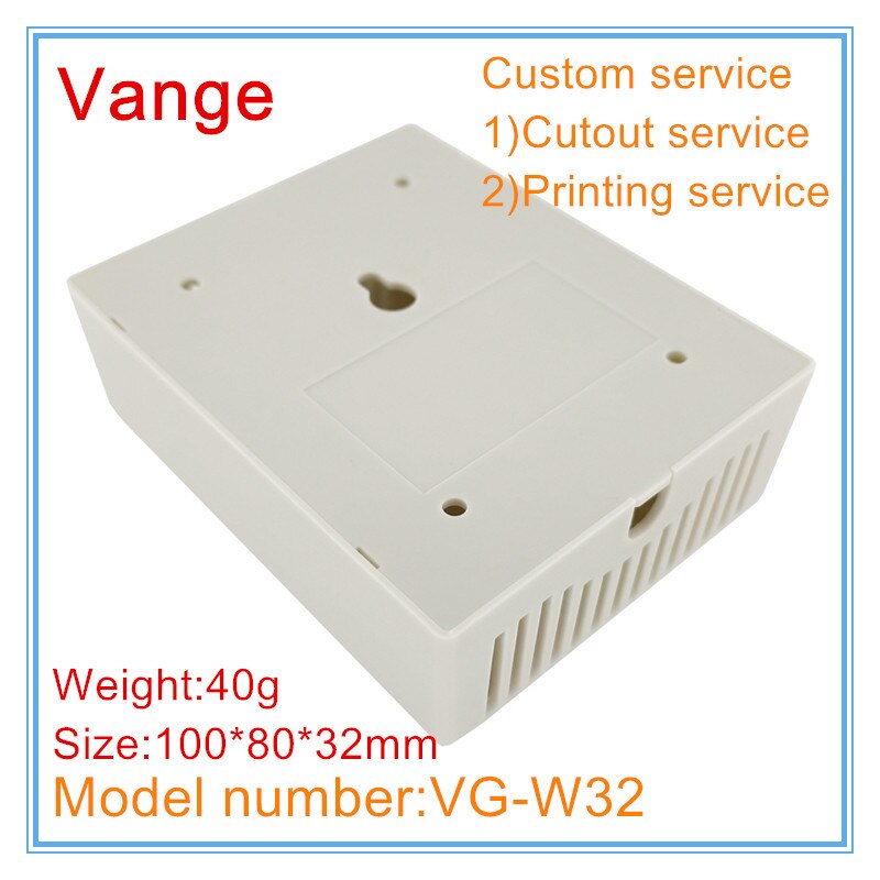 1pcs/lot wall-mount project box 100*80*32mm ABS plastic case enclosure for smoke alarm device