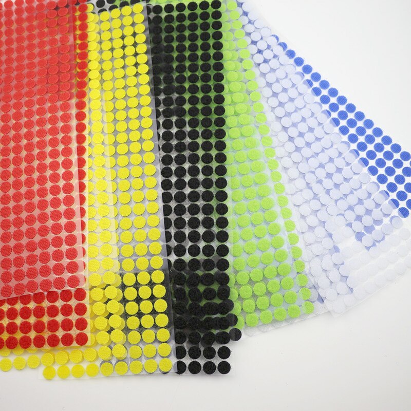 100 Paare 10mm-25mm Farbe Runde Selbst-Kleber Kleber Verschluss Klebeband Punkte Klebrig Zurück Haken Und schleife Magie Aufkleber Doppelseitige