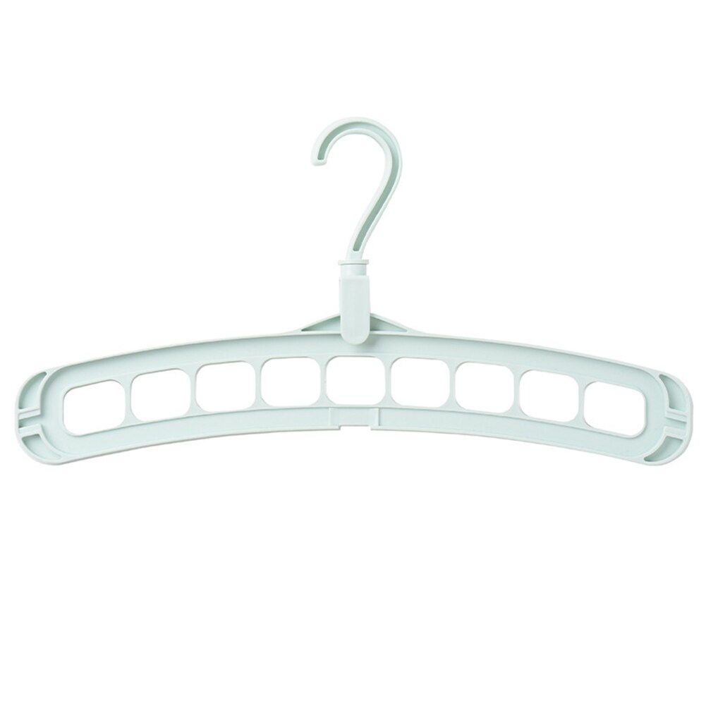 9 Holes Magic Clothes Hanger 360 Rotating Hanger Wardrobe Drying Racks Cloth Hangers Organizer Home Storage: Green