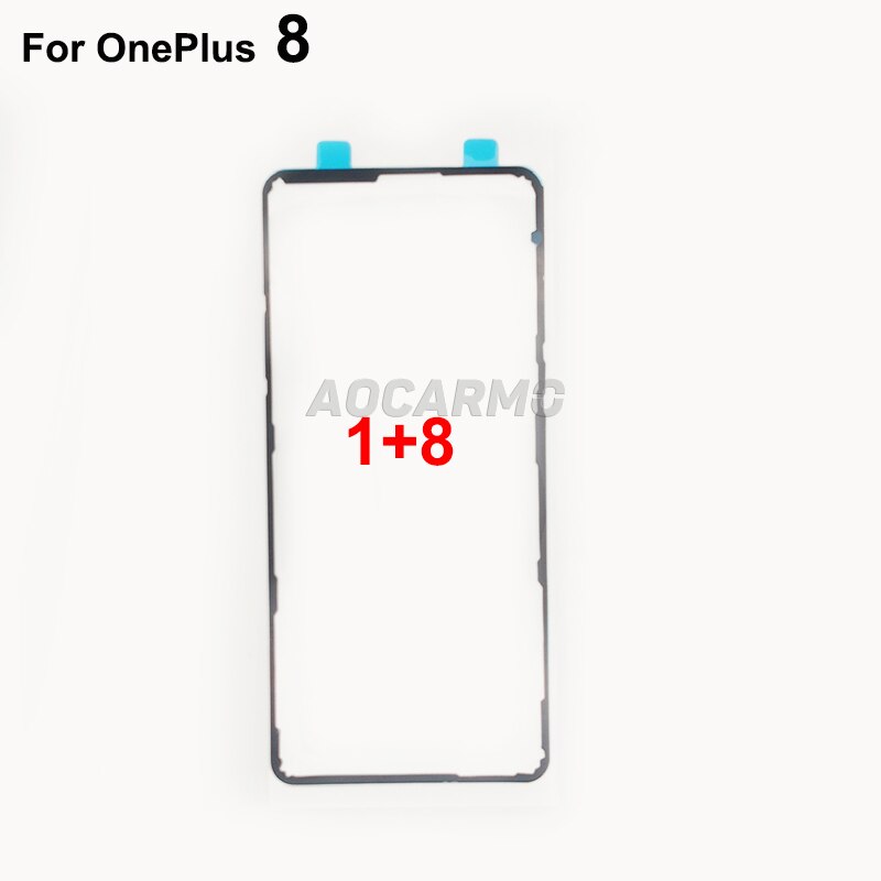 Aocarmo Voor Oneplus 8 1 + 8 Terug Adhesive Back Cover Waterdichte Sticker Lijm