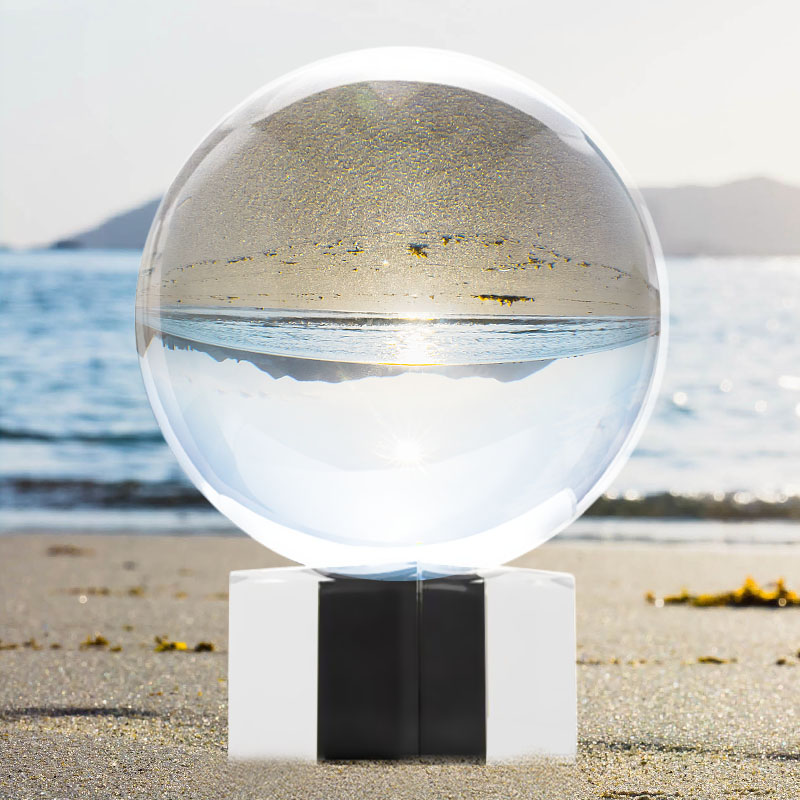 Fotografie Glas Kristall Ball Stehen 50/80mm Kugel Fotografie Foto Schießen Requisiten Objektiv Klar Runde Künstliche Ball Dekor