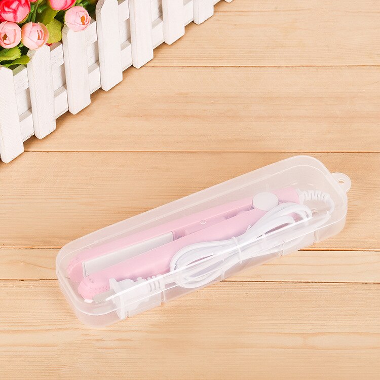 Keramische Mini Haar Krultang Stijltang Iron Stijltang Kam Mini Stijltang: PINK / UK