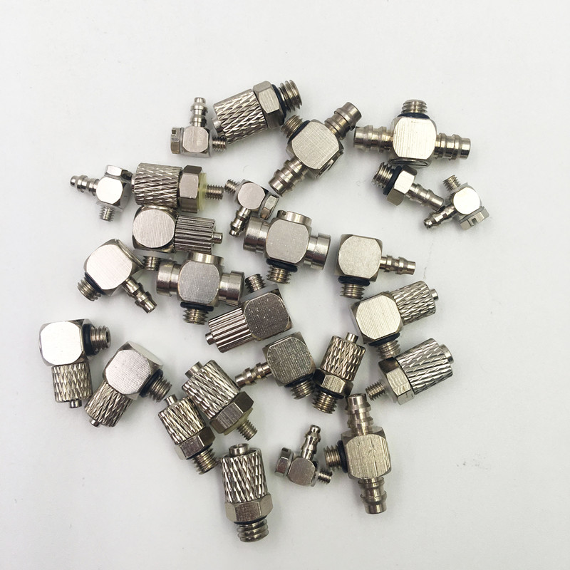 Mini Pneumatic fitting Male Thread M3 M5 M6 - Air Tube 3mm 4mm 6mm Straight Pneumatic Pipe Elbow mini Barb Connector T shape