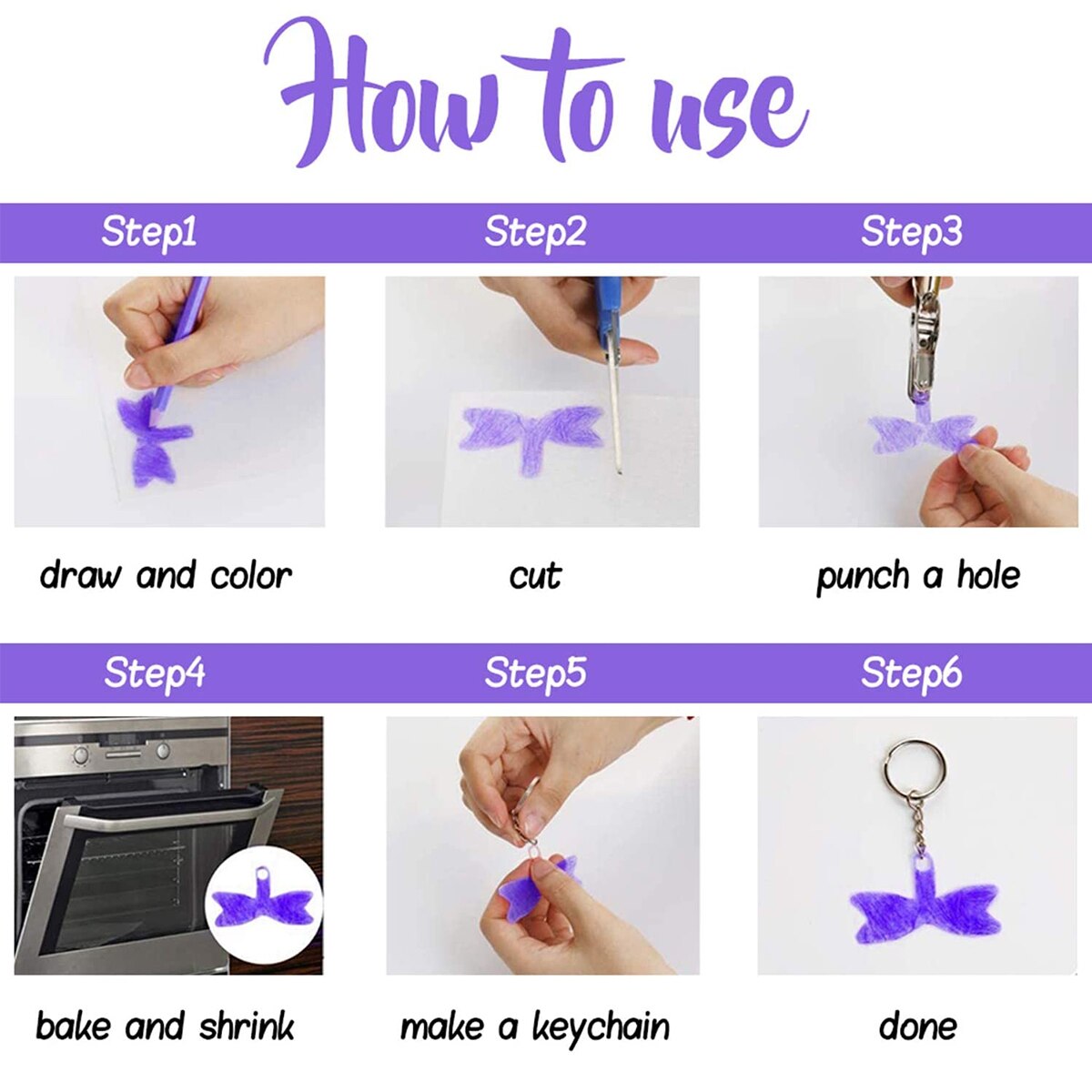 33/145/198 pz kit di fogli di plastica termoretraibile disegno film carta portachiavi perforazione creativo fai da te arte artigianato regalo di festa per bambini