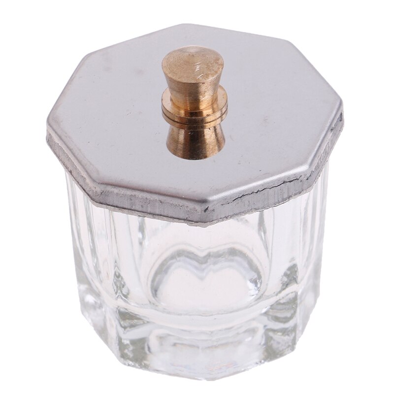 Acrylic Nail Crystal Glass Dappen Dish Bowl Cup With Cap Liquid Powder Manicure Nail Art Tools Acrylic Powder Liquid Cups