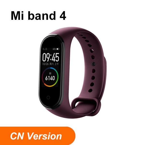 In Stock Xiaomi Mi Band 4 SmartBand MiBand 4 Bracelet Heart Rate Fitness tracker Bluetooth 5.0 50M Waterproof: CN Version Red