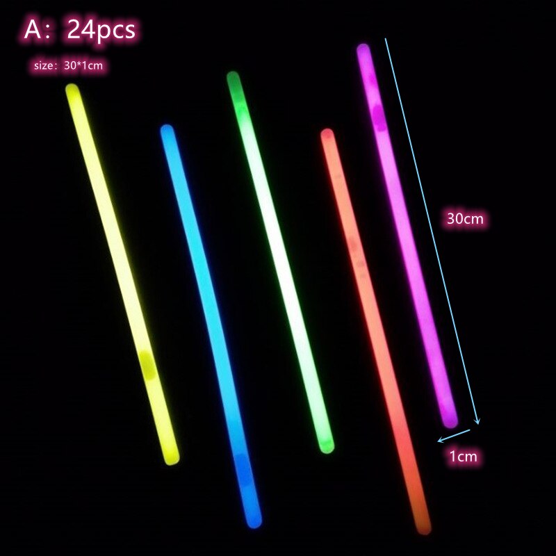 Bastoncini luminosi a fluorescenza per feste braccialetti collane Neon per bastoncini luminosi per feste di nozze bastoncini luminosi colorati