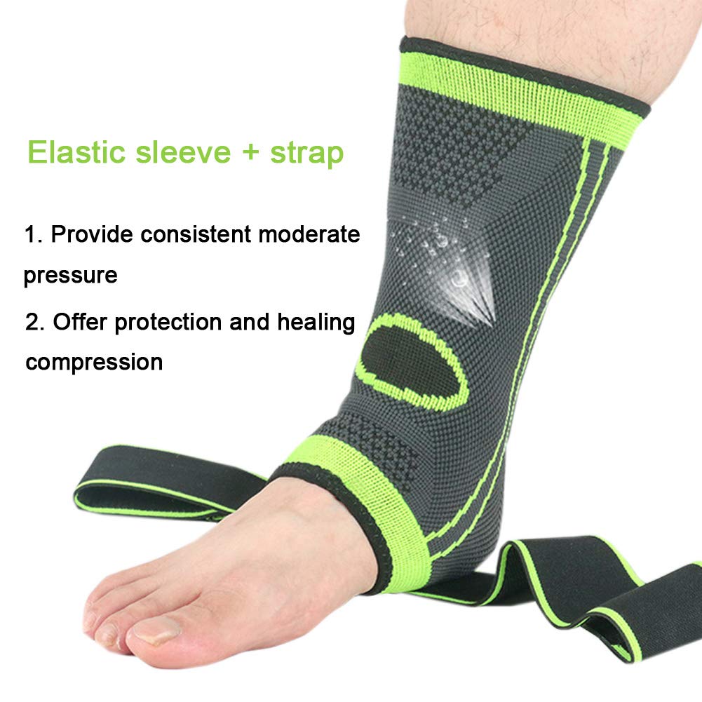 1pc 3d ankelstøtte basketball volleyball sport treningsstudio badminton ankel selebeskytter med stroppbelte elastisk