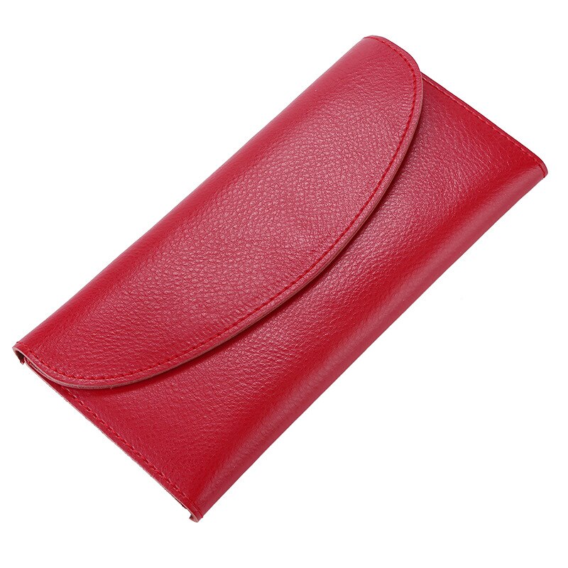 Womens Wallets and Purses Women Wallets Famous Women Wallet Genuine Leather Long Wallet Cow Leather Wallet Men: Red