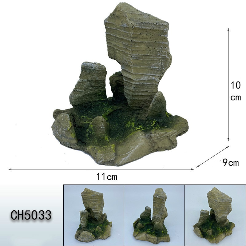 Rocas decorativas artificiales para acuario, paisajismo del tanque de peces, accesorios para acuascape, cueva de reptiles, camarones, ornamento de cueva escondite de piedra