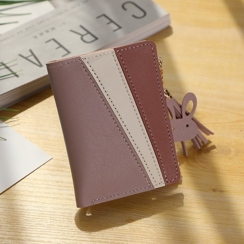 Modieuze Armband Sleutelhanger Kaart Tas Lederen Kwastje Portemonnee Vrouwen Pu Lederen Hit Kleur Voor Vrouwen Trend