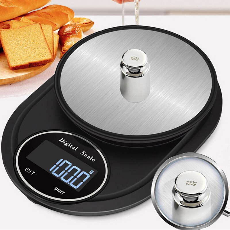 LCD Digital Kitchen Scale With Tare Function Multifunction Electronic Food Weight Scale Portable Measuring Tools Baking Scale