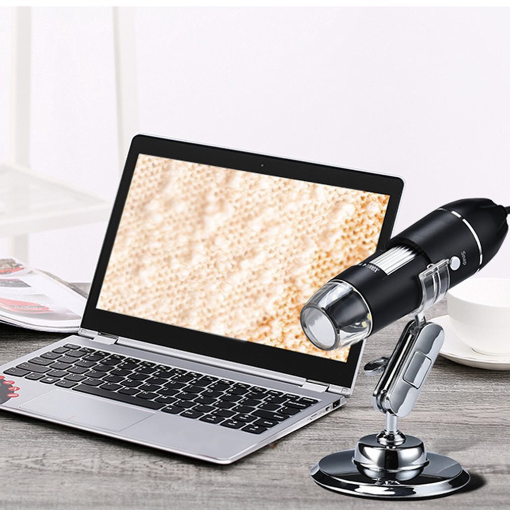 Practical Electronics 5MP USB 8 LED Digital Camera Microscope Endoscope Magnifier 50X~500X Magnification Measure