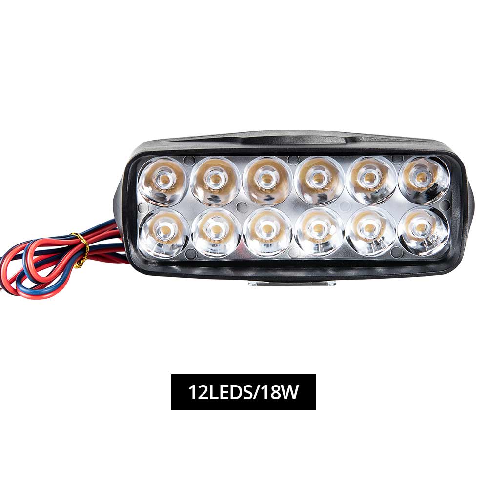 AmmToo Motorcycle Headlight LED Fog Spotlight 4WD 16LED For Car Motorcycle Tractor Light Off Road SUV Working Lamp ATV 12V 24V: 1Pcs 12Led