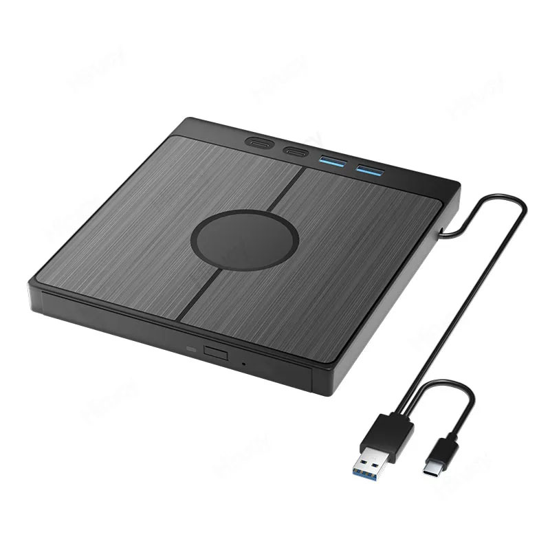 7 in 1 External CD/DVD Drive USB 3.0 DVD Player with 2 USB/Type-C Ports 1 TF/SD Card Slots CD/DVD Burner for Laptop