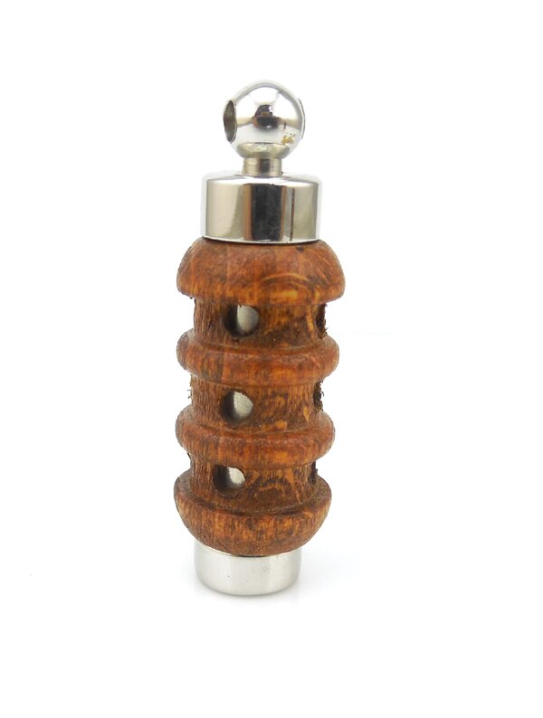 Colgante aromático de 316L de acero inoxidable, colgante de frasco, para aceite esencial de madera, novedad: light brown 1