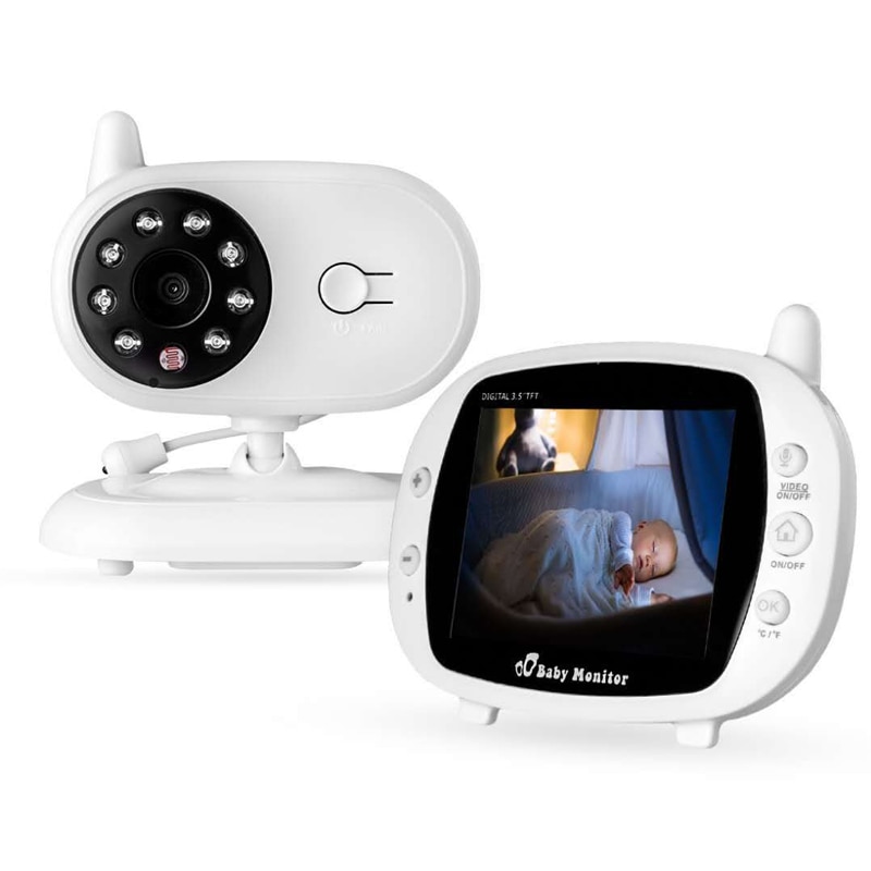 Draadloze Video Babyfoon Nanny Security Camera Ir Nachtzicht Kindje Camera Temperatuur Monitoring 3.5Inch Tft Lcd-scherm