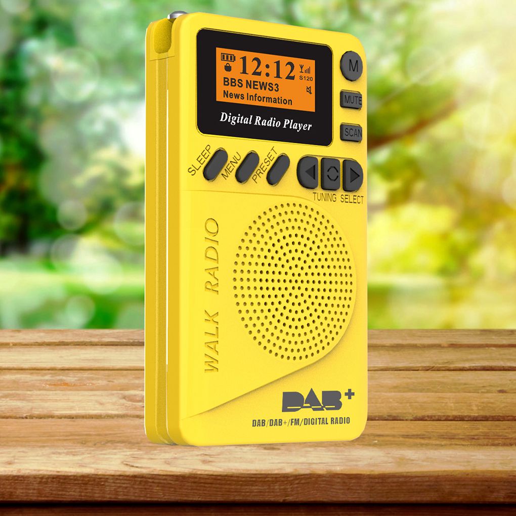 Pocket DAB Digital Radio MP3 Player Built-in Speaker Long Battery Life 1.44inch Car Radio