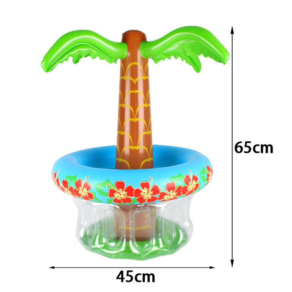 PVC Inflatable Coconut Tree Ice Bucket Simulation Coconut Tree Swimming Pool Floating Drinking Can Rack Children Water Park Toys