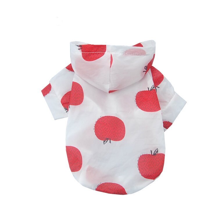 Hond Regenjas Ultra-Dunne Zon Bescherming Kleding Teddy Vip Pomeranian Kleine En Middelgrote Hond Huisdier Kleding Hond kleding: Apple / S