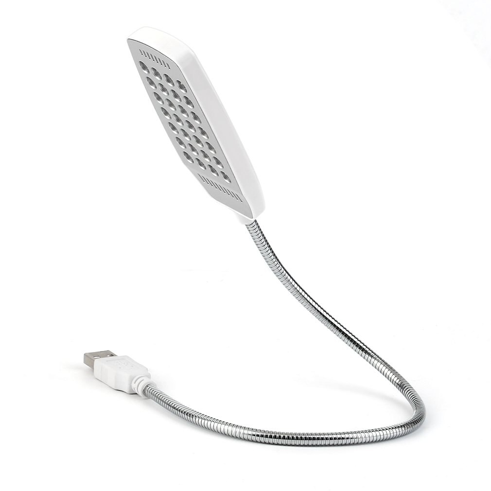 1 stuk heldere 28 led usb mini-lamp flexibele computerlamp laptop pc bureau leeslamp roze usb led-lamp: Wit