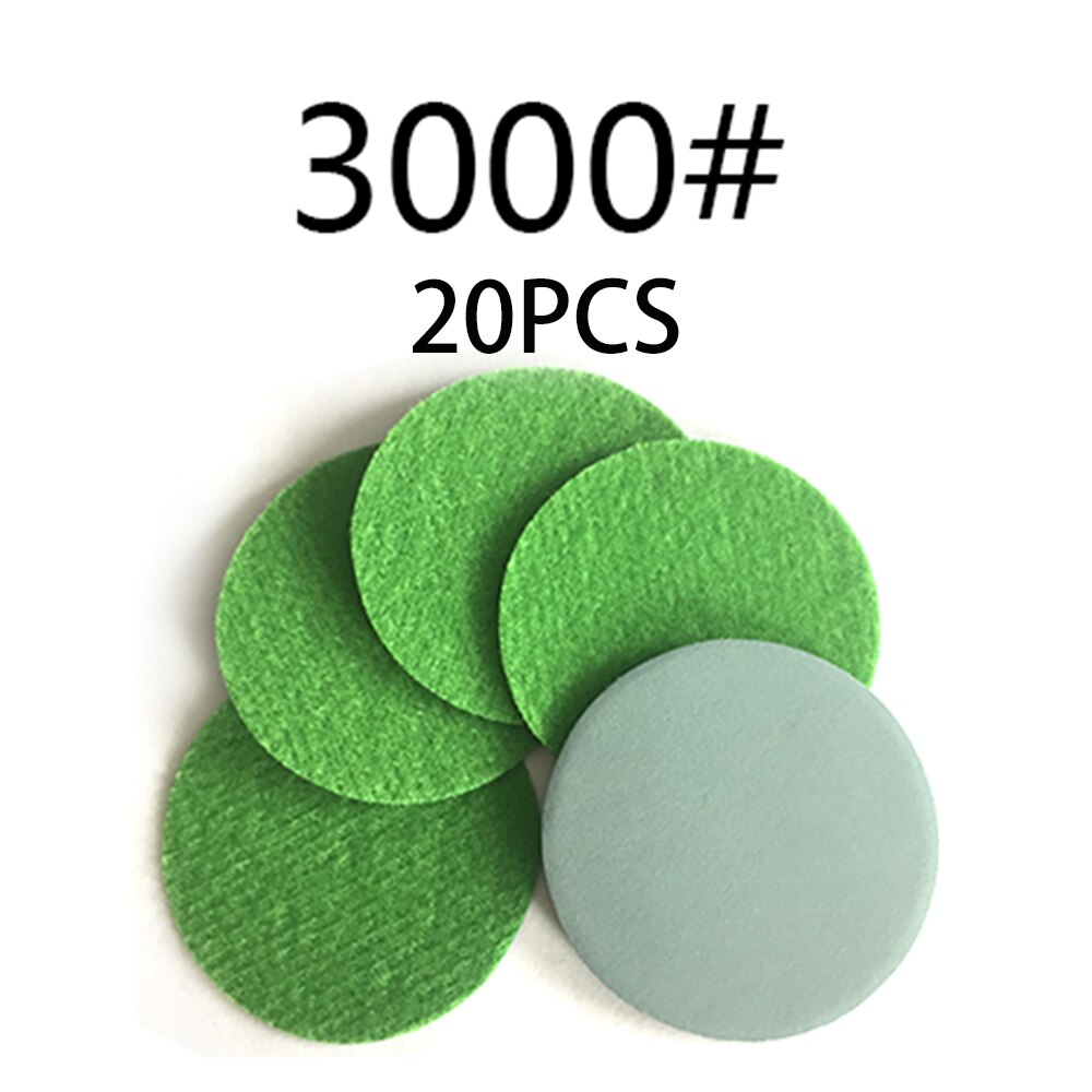 Discos de lijado de herramientas equipo de cerámica 20 piezas gancho y lazo de papel de lija 400-10000 arena: 3000