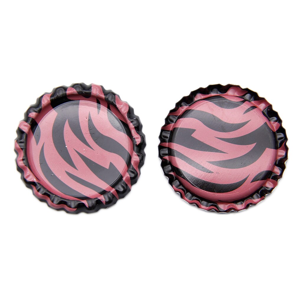 25Pcs Geometrische Patronen Ronde Vorm Fles Cap, DIY Handgemaakte Materialen Voor Maken Projecten, 25Yc2156: 1012897022