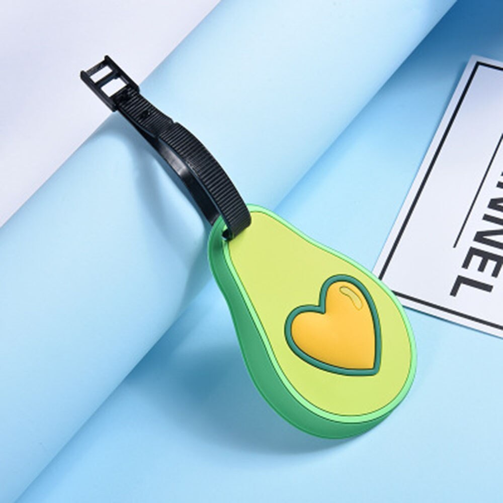 1PCS PVC Luggage Tag Silicone Cartoon Cute Fruits Suitcase Tags Name Address Holder Baggage Boarding Tags Label: 4