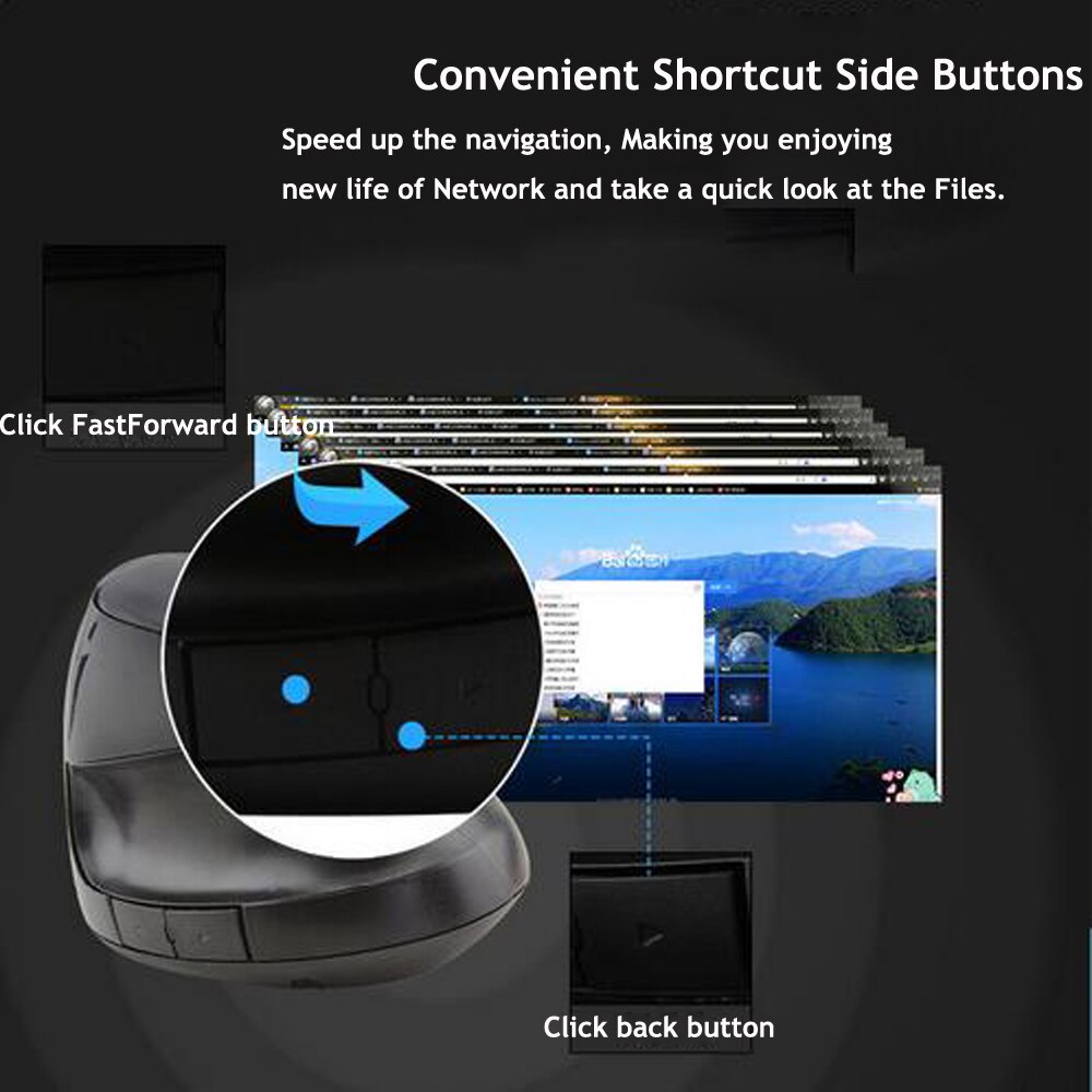 Kabelgebundene büromaus , 1600 dpi, 5 tasten, ergonomisch, usb, optisch, vertikal, für desktop-pcs und laptops