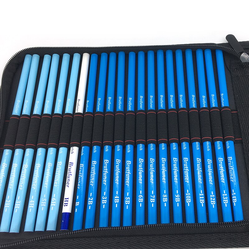 Professionele 28/38Pcs Schets Potlood Set Schetsen Houtskool Tekening Kit Hout Potlood Zakken Voor Schilder Scholieren Art levert