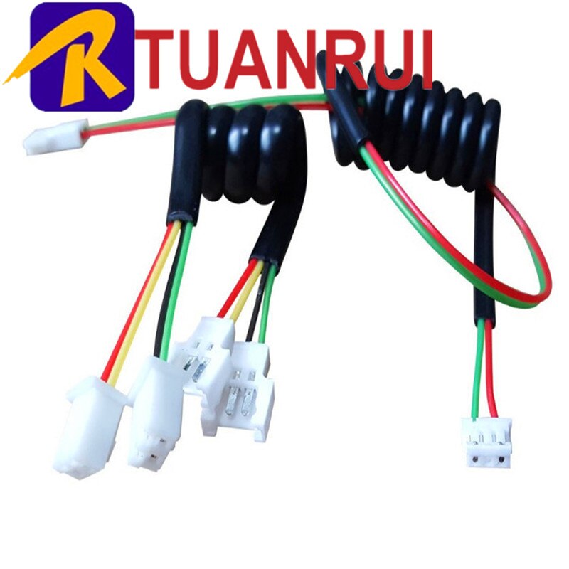 3 Core Spring Wire Spiral Electric Cable 0.5 Square 2.5 m 5 m 7.5 m Black Power Cord Extensible Wire