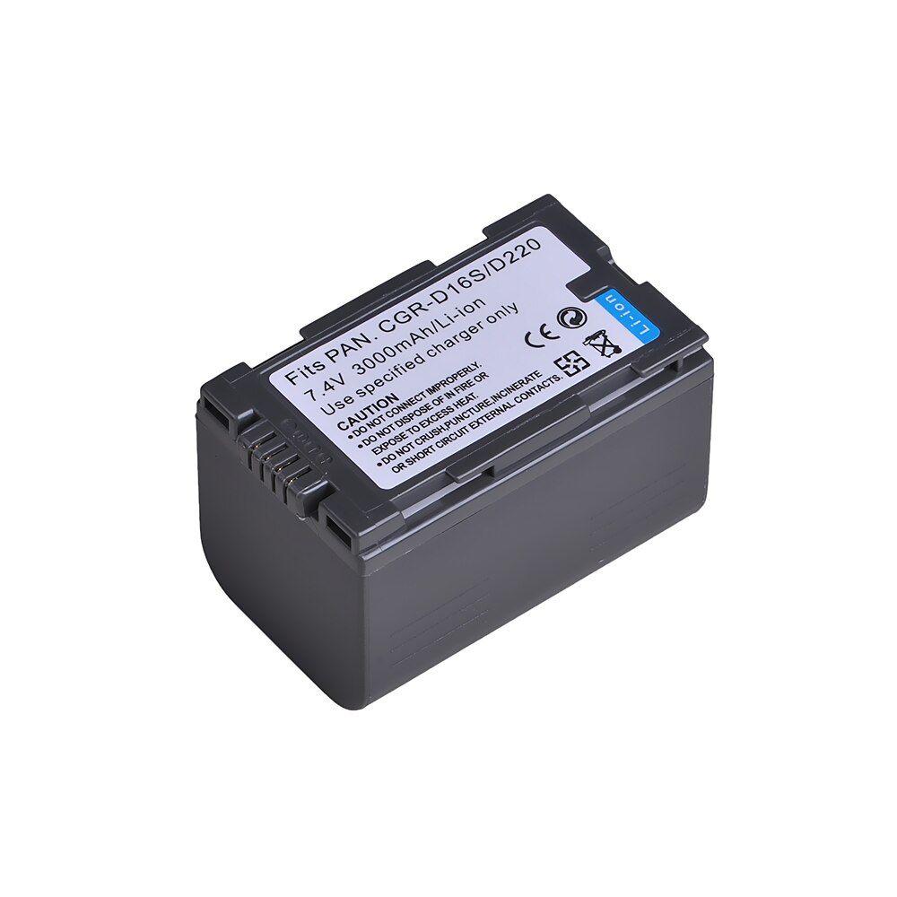 3000mah CGR-D220 CGR-D16S CGR D220 D16S batería para Panasonic VW-VBD23... DVC15... AG-DVC7... AG-DVX100... AG-DVX1000... NV-C2... NV-C3 C5