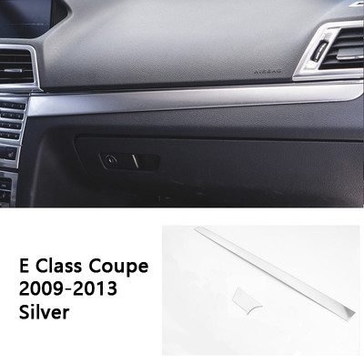 Car Center Console Dashboard Trim Strips Sticker Decoration For Mercedes Benz E Class Coupe W207 C207 Accessories: Silver