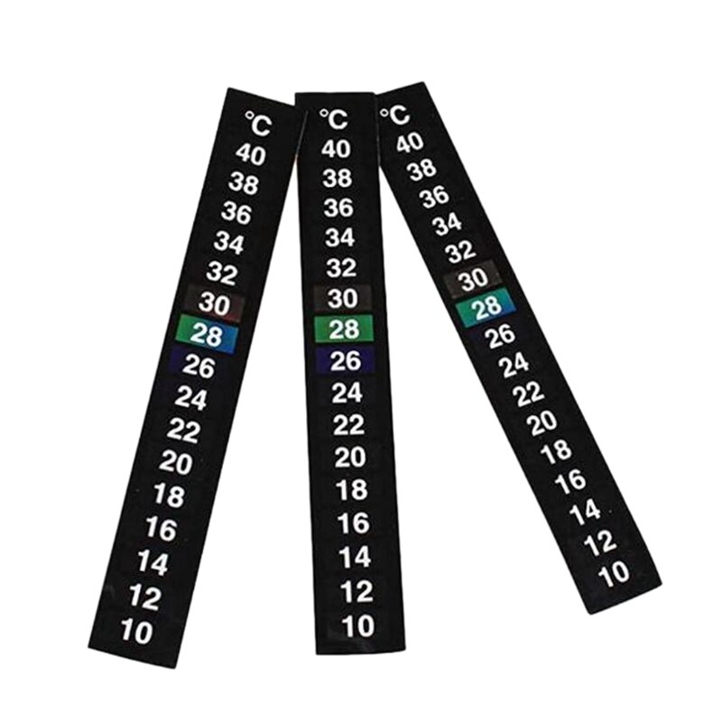 10 Pcs Digital Thermometer Tool Aquarium Fish Tank Window Water Strip: Default Title