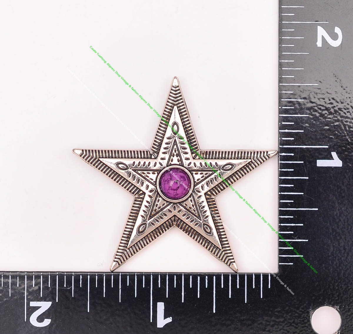 10 Stk/set Antiek Zilver Western Cowboy Bloem Ranger Ster Leathercraft Riem Zadel Accessoires Paars Bead Concho Screwback