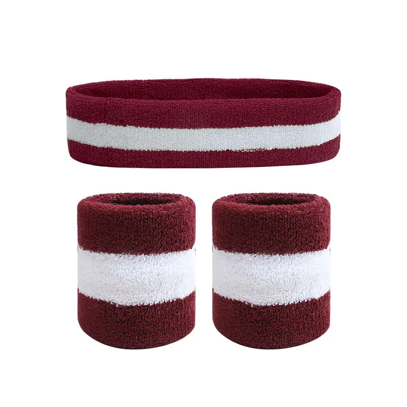 3 unids/set diadema deportiva banda para el sudor alta elástica mujeres hombres deportes al aire libre banda para el sudor diadema pulsera entrenamiento tenis diadema: Azul marino