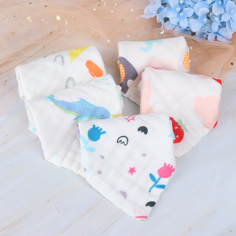 Toalla para la cara del bebé, 6 capas de muselina, toallas suaves de algodón para bebés, pañuelo, Toalla de baño para lactancia facial, paños para limpiar eructos de 25x25cm