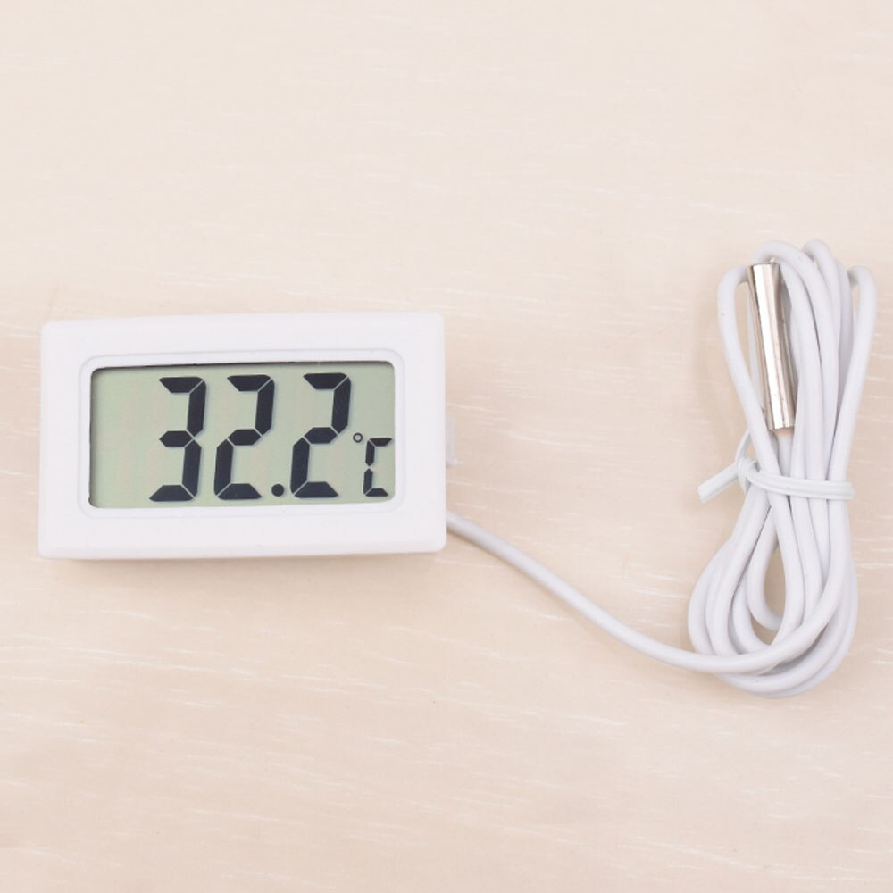 1pc Digital Electronic LCD Thermometer Instruments Temperature Sensor Pyrometer Water Temperature Meter With Waterproof Probe: white