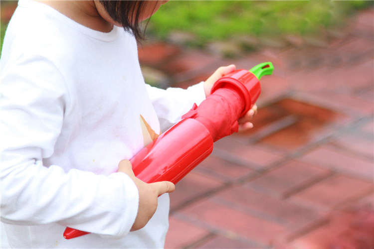 Sombrilla plegable de tres verduras para niños con dibujos animados de Chile, zanahoria, maíz, rábano, sombrilla, protección solar uv a prueba de viento