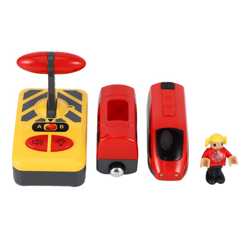 Mini Rc Auto Afstandsbediening Rc Elektrische Kleine Trein Speelgoed Set Kleine Treinen Speelgoed Aangesloten Met Houten Spoorlijn Interessante speelgoed