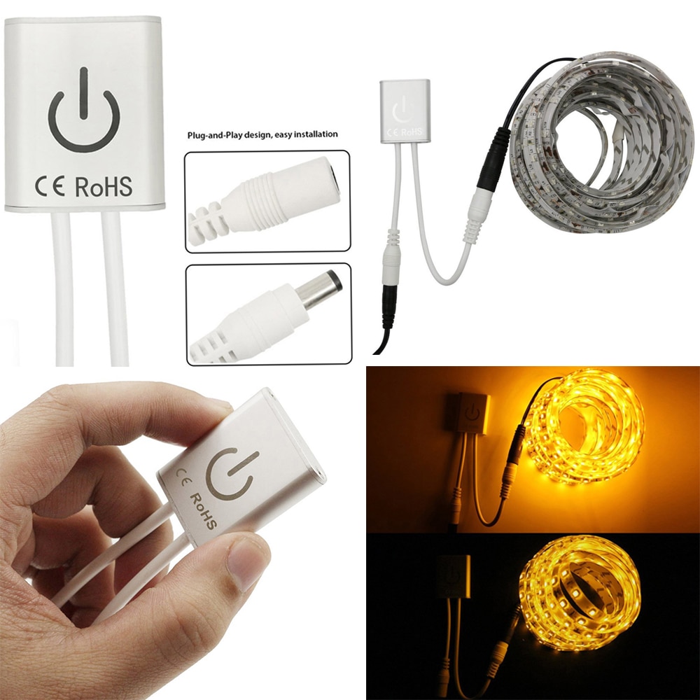 DC12V-24V iTouch LED Dimmer With Memory 3A Touch Screen Controller Dimmer Switch 5050 3528 Single Color LED Strip Controller