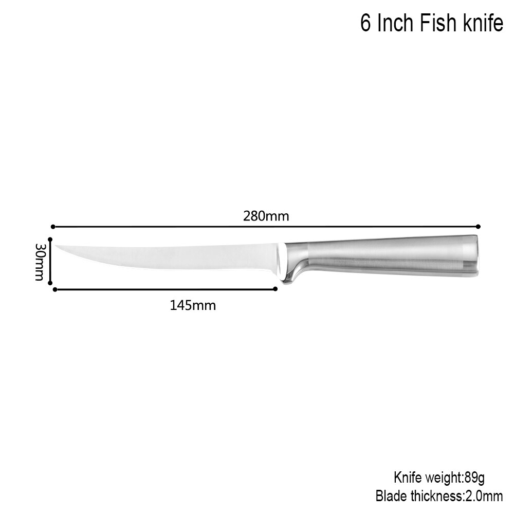 Qing 6" 7" 8" inch Fish Fillet Knife Stainless Steel Kitchen Knife Japanese Salmon Sashimi Knives Eviscerate Fish Boing Knives: 6 inch