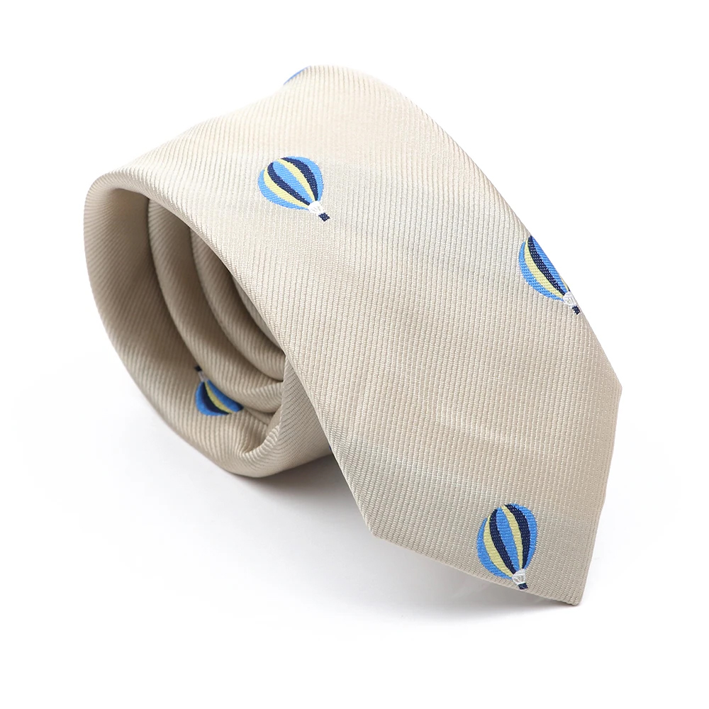 Neuheit Krawatten Herrenmode Krawatte Plaid Blume Ebene Gedruckt Krawatte verrotten Blau Anker Affe Ballon Krawatte Für Männer Hochzeitsgeschenk: Elfenbein