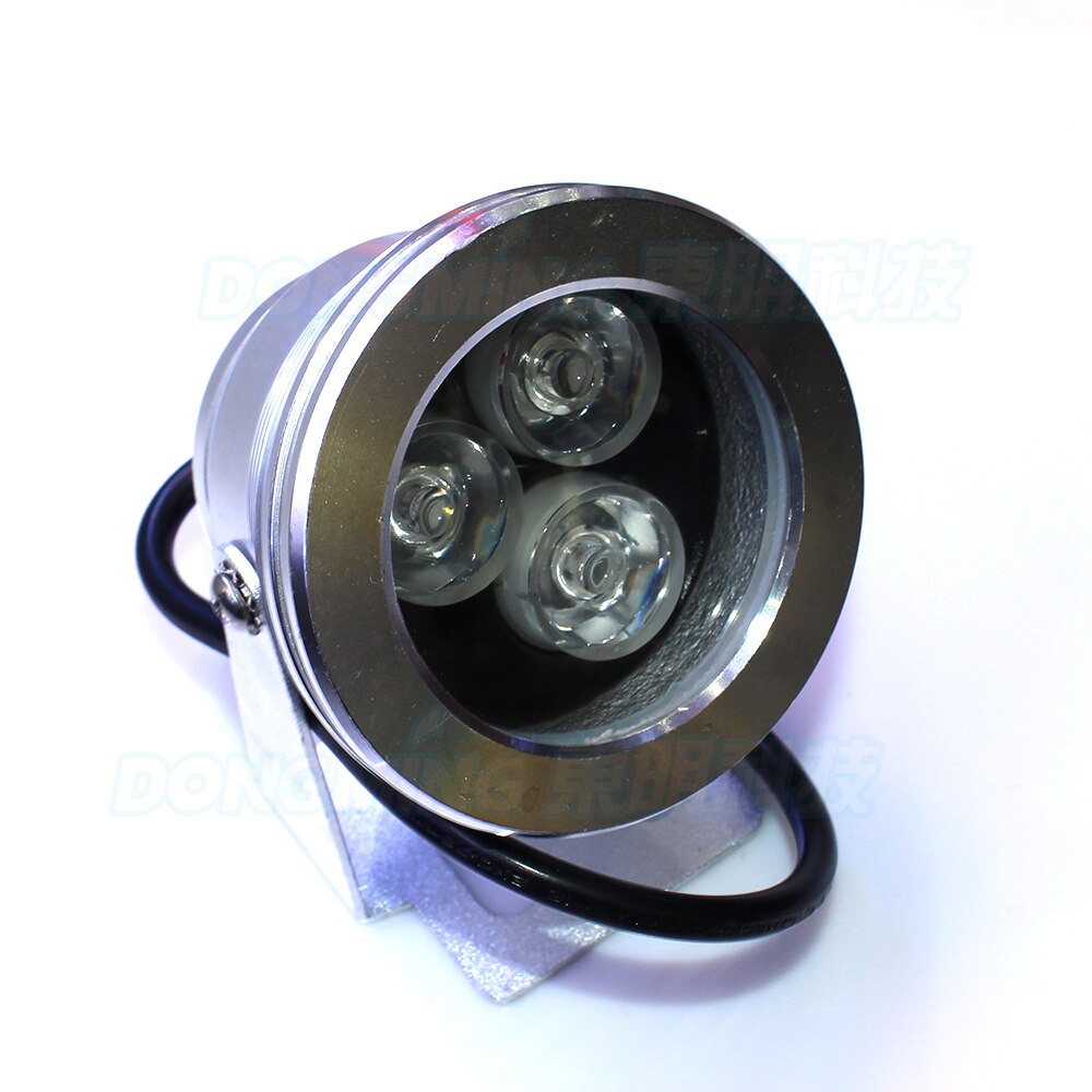 Zilver cover onderwater led verlichting wit/warm wit DC 12 V 3 W onderwater led lamp platte lens onderwater zwembad verlichting