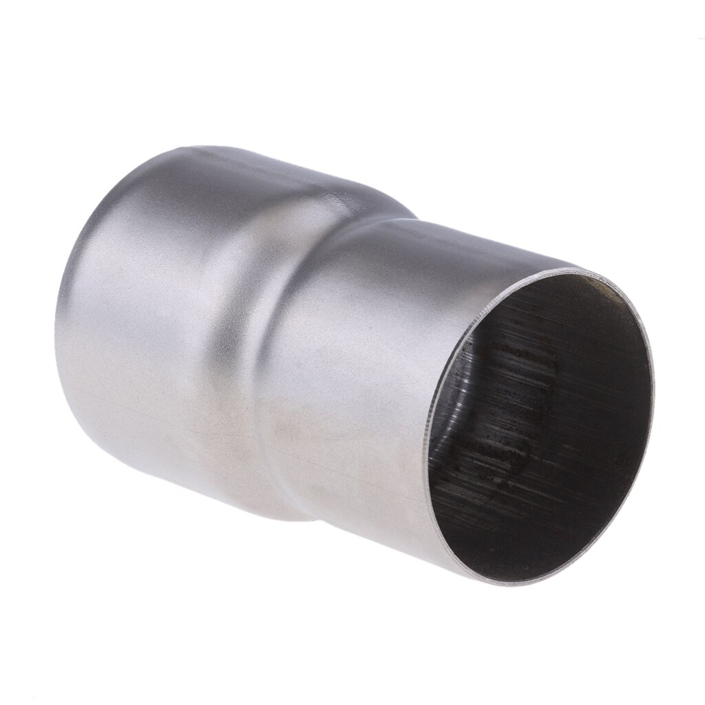 Silver Universal 61 Mm To 51 Mm Exhaust Pipe Adaptor Reducer Joining Sleeve Connector Tube