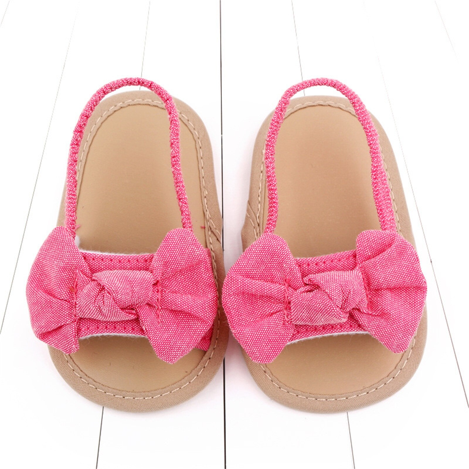 0-18 Maanden Baby Meisjes Boog Knoop Sandalen Zomer Zachte Zool Platte Prinses Jurk Schoenen Baby Antislip babyschoenen Footwear