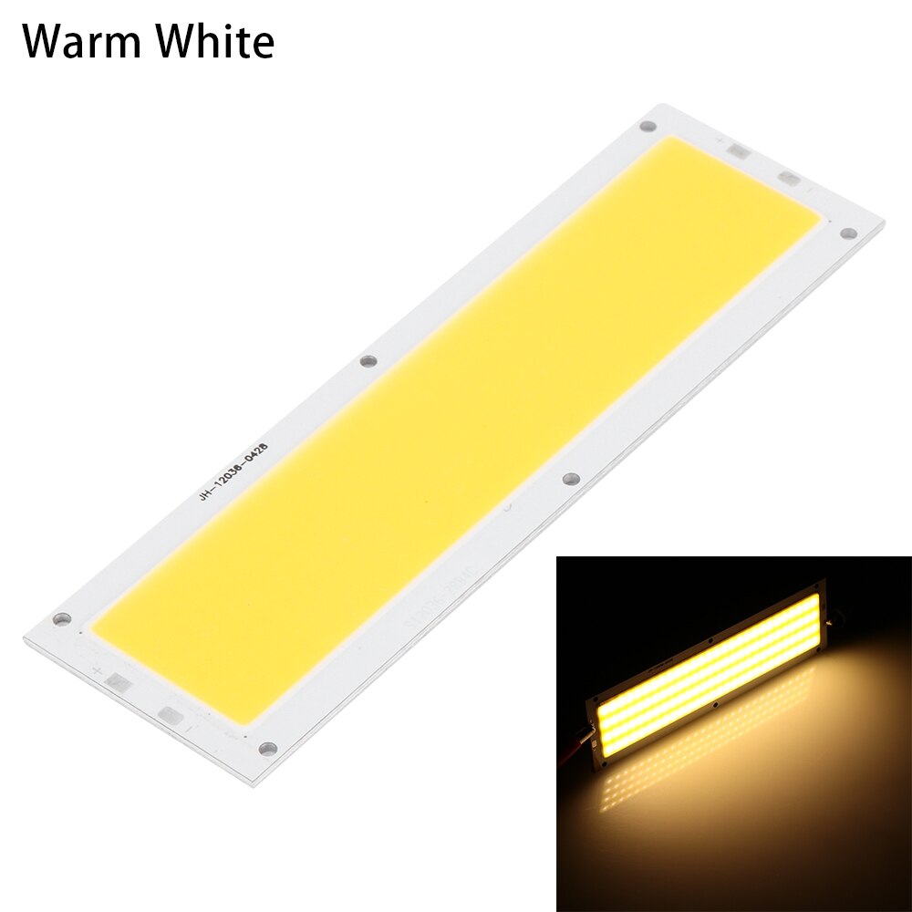 1 stk praktisk led-panellampe 12v 20w cob led strip lys høj effekt lampe chip varm / kold hvid 120 x 36mm indvendigt lys: Varm hvid