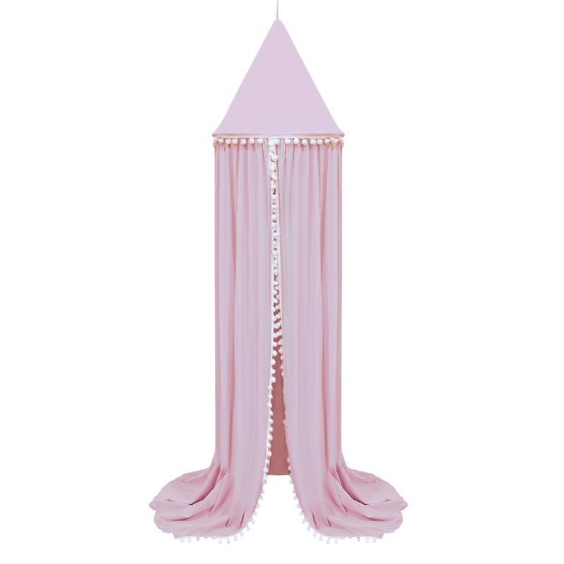 Red de algodón para cuna de bebé, mosquitero para cama de princesa, decoración para habitación de niñas, dosel para cama, mosquiteras para habitaciones de niños, 3 colores: Rosa