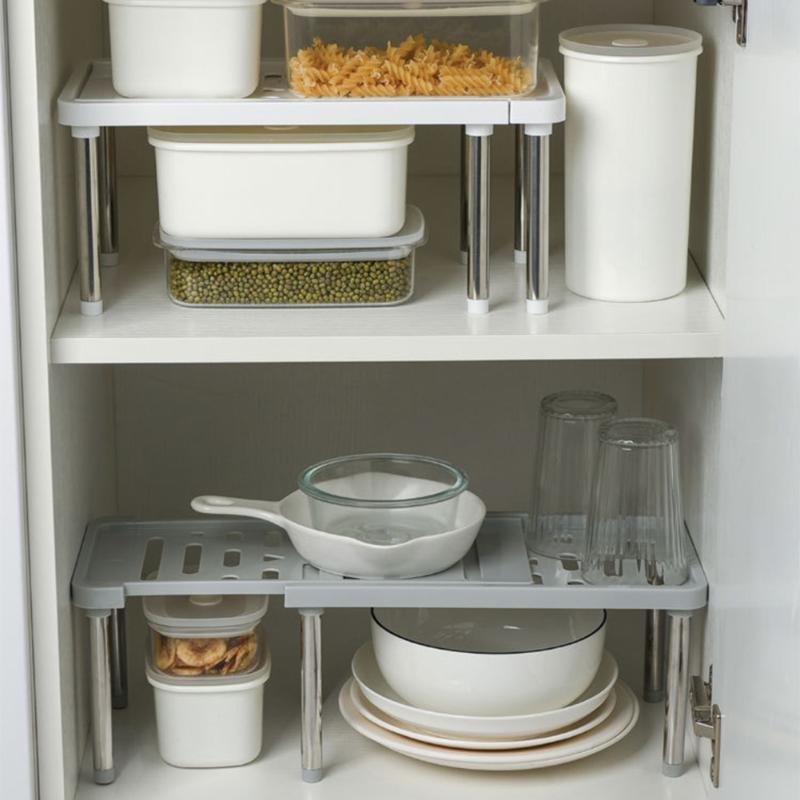 Closet Organizer Storage Shelf for Kitchen Rack Space Saving Wardrobe Decorative Shelves Cabinet Holders Retractable Shoe Rack