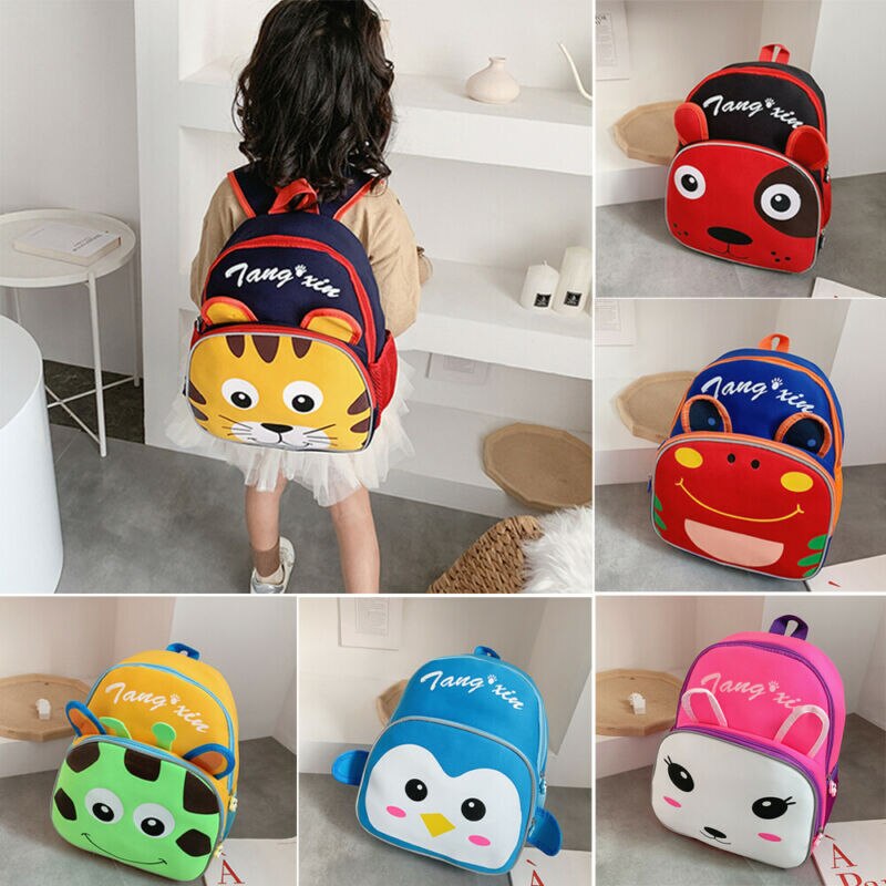 Cute toddler kid girl school bag cartoon animal mini backpack nylon baby kindergarten backpack